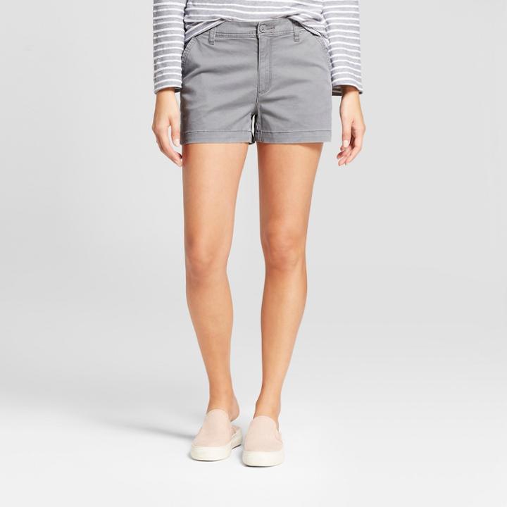 Women's 3 Chino Shorts - A New Day Dark Gray