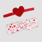 Baby Girls' 2pk Heart Headwrap - Just One You Made By Carter's