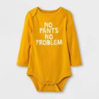 Baby Boys' 'no Pants' Long Sleeve Bodysuit - Cat & Jack Mustard Yellow Newborn