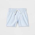 Toddler Boys' Gingham Swim Shorts - Cat & Jack Blue