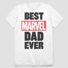 Men's Best Marvel Dad Ever Short Sleeve T-shirt - White