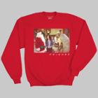 Ripple Junction Men's Friends Christmas Fleece Pullover Sweater - Red M,