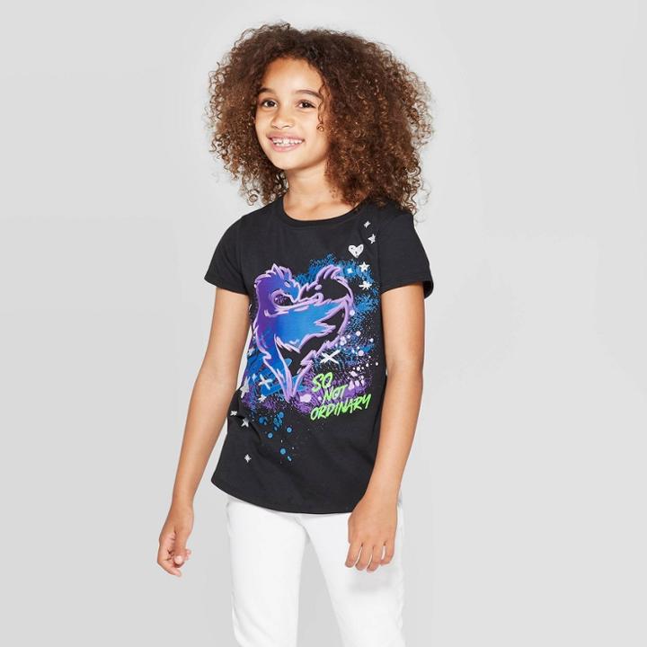 Girls' Descendants Logo Short Sleeve T-shirt - Black