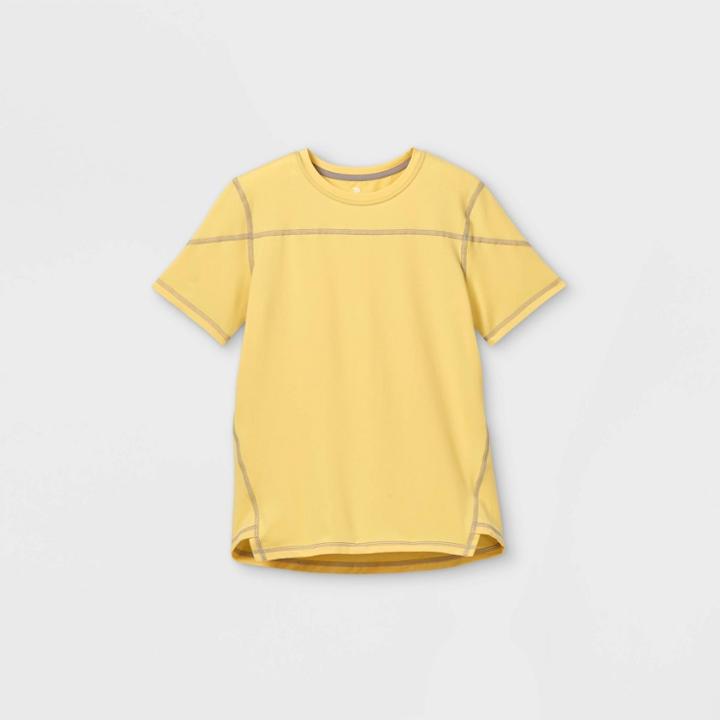Boys' Short Sleeve Soft Stretch T-shirt - All In Motion Yellow