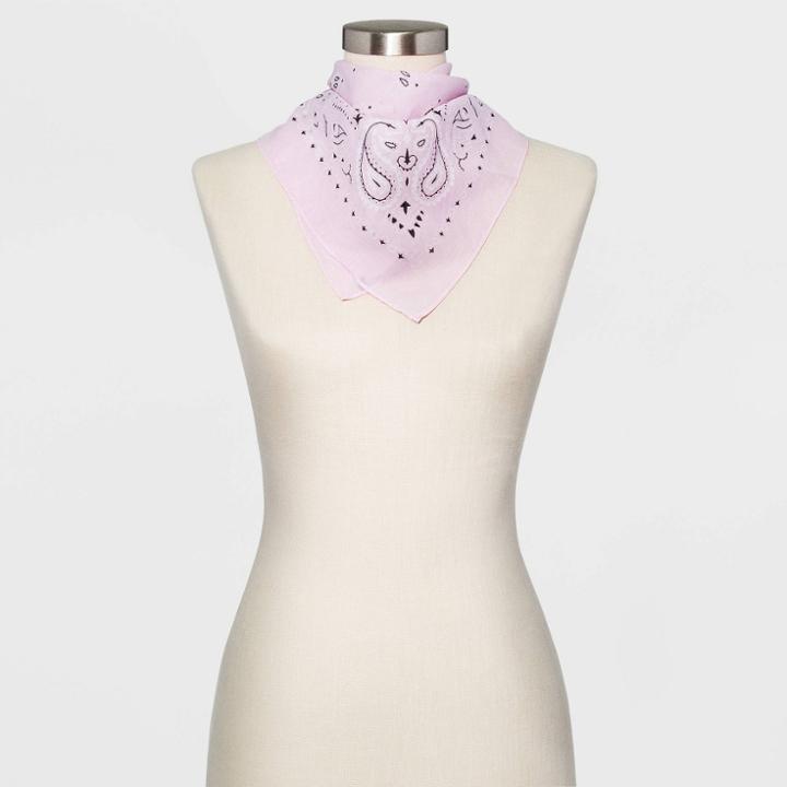 Women's Paisley Print Bandana - Wild Fable Purple