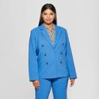 Women's Plus Size Classic Blazer - Who What Wear Blue