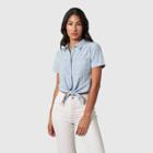 United By Blue Women's Short Sleeve Tied Field Guide Shirt - Chambray Blue