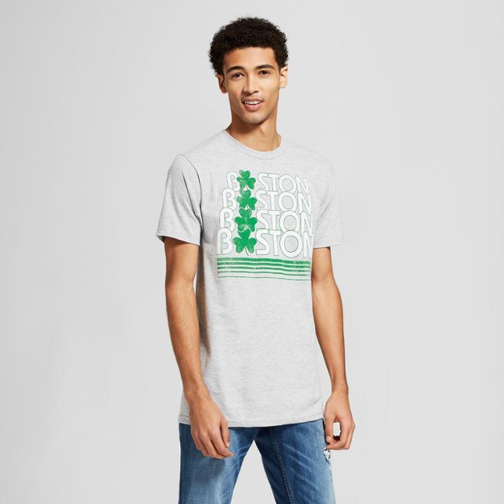 Men's Short Sleeve Boston Repeat Graphic T-shirt - Awake Gray