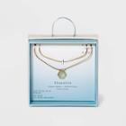 Silver Plated Layered Gold Necklace - A New Day Florite