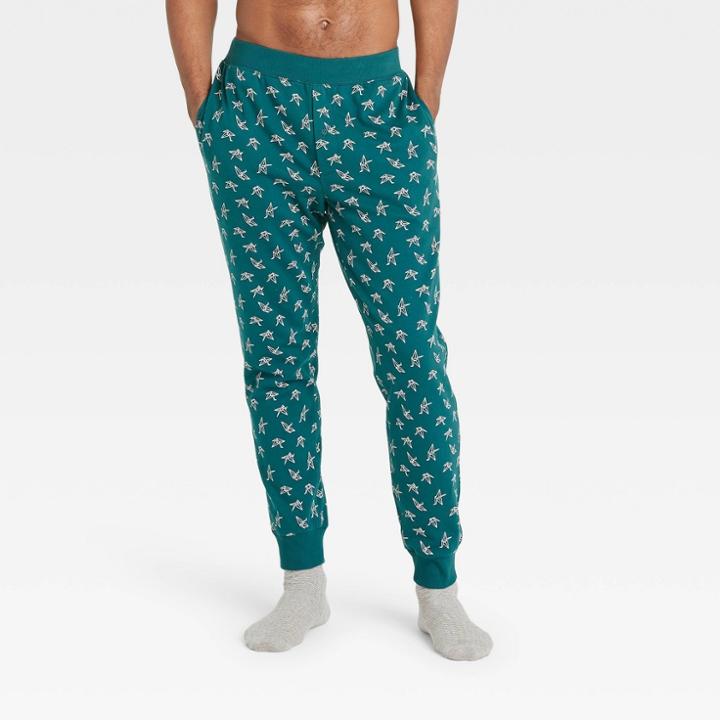 Men's Regular Fit Knit Jogger Pajama Pants - Goodfellow & Co Dark Green