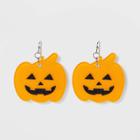 No Brand Pumpkin Drop Earrings, Black/black/orange