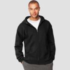 Hanes Men's Ultimate Cotton Full Zip Hooded Sweatshirt - Black