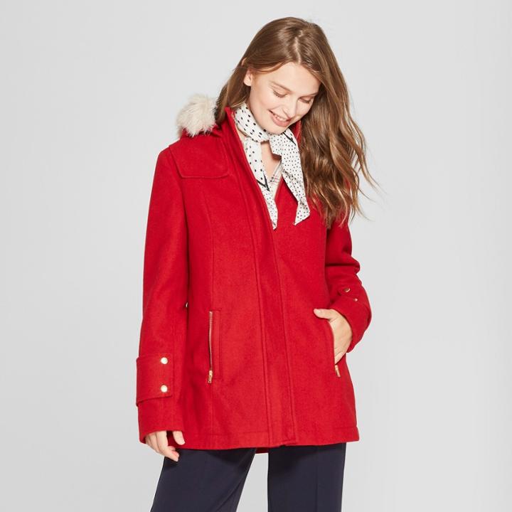 Women's Wool Duffel Coat - A New Day Red
