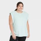Women's Plus Size Exaggerated Shoulder Tank Top - A New Day