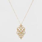 Sugarfix By Baublebar Filigree Pendant Necklace - Gold, Women's