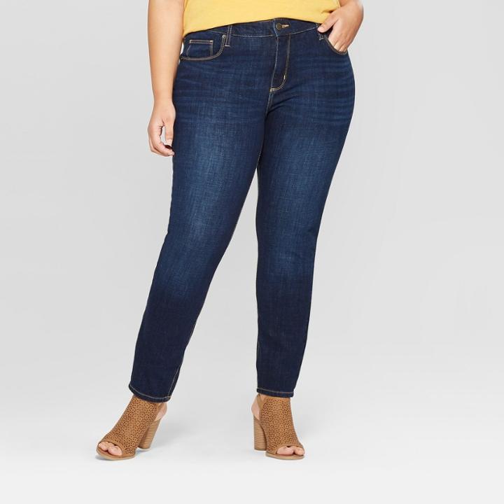 Women's Plus Size Four Way Stretch Skinny Jeans - Universal Thread Dark Wash