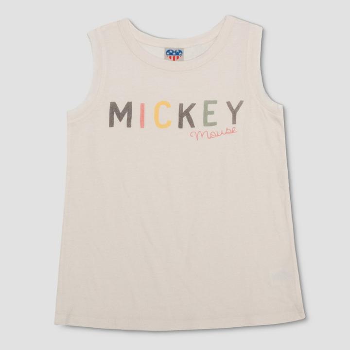 Junk Food Girls' Mickey Mouse Tank Top - Ivory