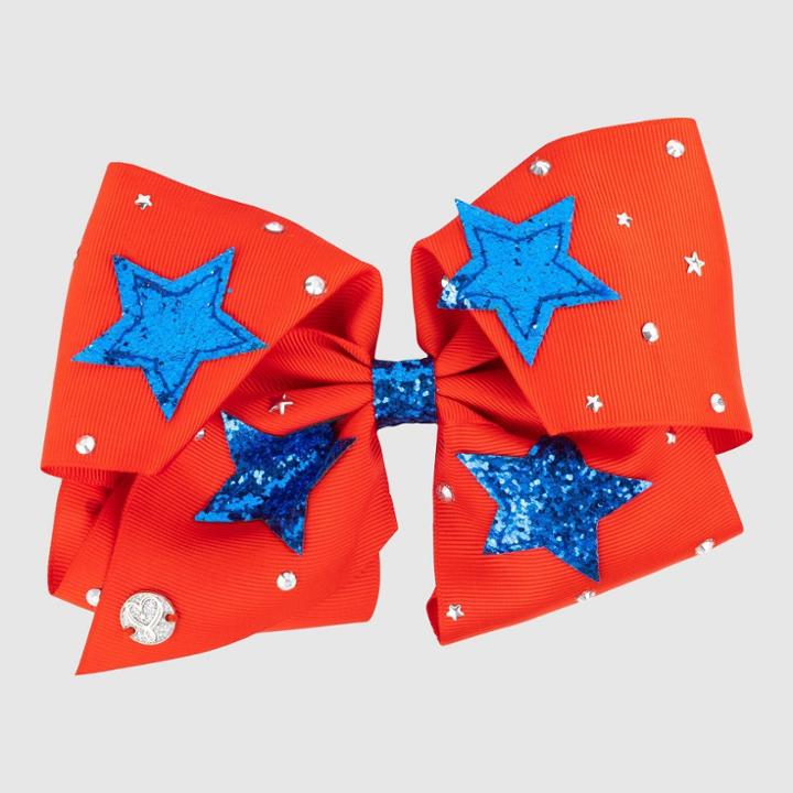 Girls' Jojo Siwa Sequin Stars Americana Bow Hair Clip