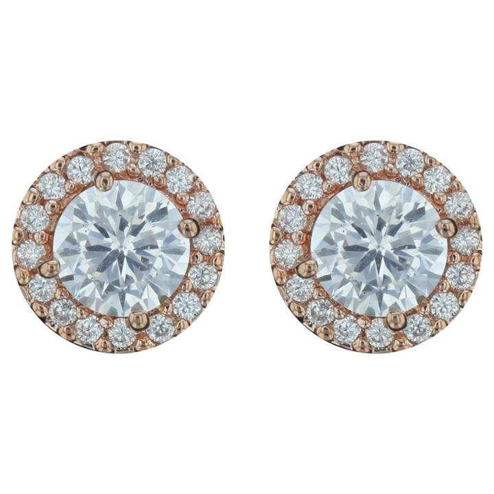 Distributed By Target Button Post Gold Plated Earrings Halo -