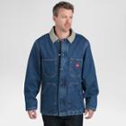 Dickies Men's Big & Tall Denim Zip Front Chore - Coat Indigo