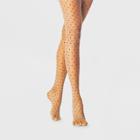 Women's Polka Dot Sheer Tights - A New Day Nude S/m, Size: Small/medium, White Black