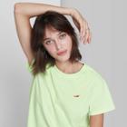 Women's Short Sleeve Boxy Baby T-shirt - Wild Fable Green