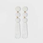 Sugarfix By Baublebar Beaded Ball Drop Tassel Earrings - White