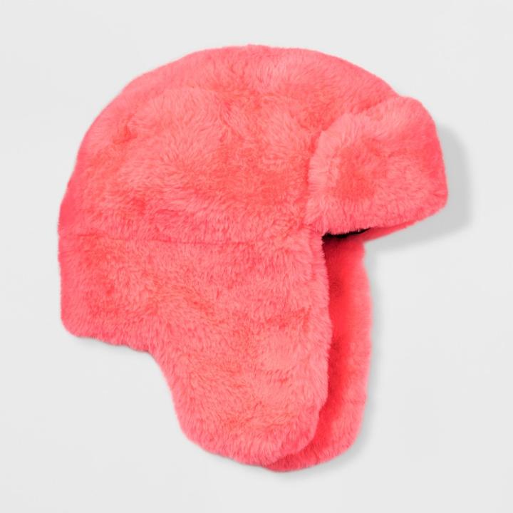 Girls' Faux Fur Trapper Hat - Cat & Jack Pink
