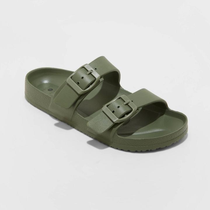 Women's Neida Eva Two Band Slide Sandals - Shade & Shore Olive