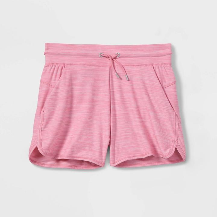 Girls' Soft Gym Shorts - All In Motion Camo Pink