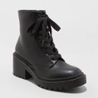 Women's Brie Lace Up Combat Boot - Universal Thread Black