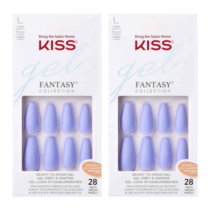 Kiss Nails Kiss Gel Fantasy Sculpted Fake Nails - Purple