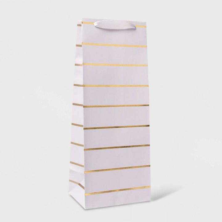 Spritz Wine Bag With Striped Foil Gray/gold -