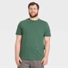 Men's Tall Printed Standard Fit Short Sleeve Crewneck T-shirt - Goodfellow & Co Green/polka Dots