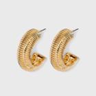 Chubby Textured Hoop Earrings - A New Day Gold