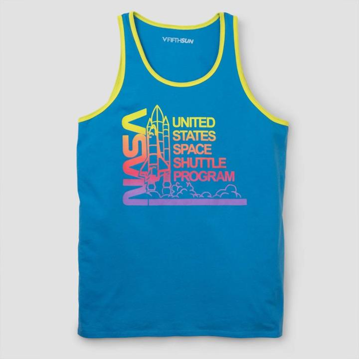 Men's Nasa Sleeveless Tank Top Turquoise