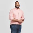 Men's Tall Standard Fit Poplin Button-down Shirt - Goodfellow & Co Pink