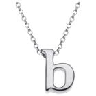 Distributed By Target Women's Sterling Silver 'b' Initial Charm Pendant -