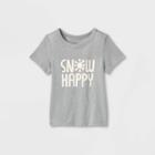Toddler Adaptive 'snow Happy' Short Sleeve Graphic T-shirt - Cat & Jack Gray