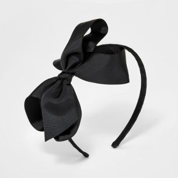 Girls' Ribbon Bow Headband - Cat & Jack Black
