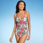 Women's Twist-front High Coverage One Piece Swimsuit - Kona Sol Multi Xs,