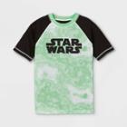 Lucasfilm Boys' Baby Yoda Rash Guard Swim Shirt - Green