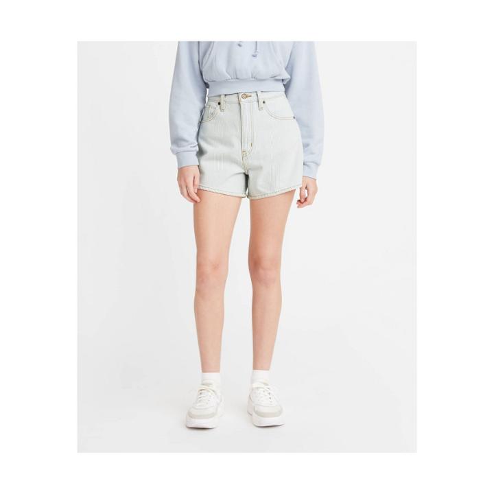 Levi's Women's High-rise Mom Jean Shorts - Pinstripe