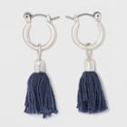 Tassel Hoop Earrings - Universal Thread Dark Blue