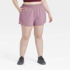 Women's Plus Size Mid-rise Run Shorts 3 - All In Motion Light Mauve