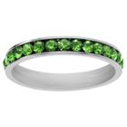 Journee Collection 3/5 Ct. T.w. Round-cut Cz Birthstone Eternity Channel Set Band In Sterling Silver -