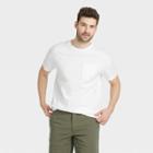 Men's Standard Fit Short Sleeve Crewneck T-shirt - Goodfellow & Co True White