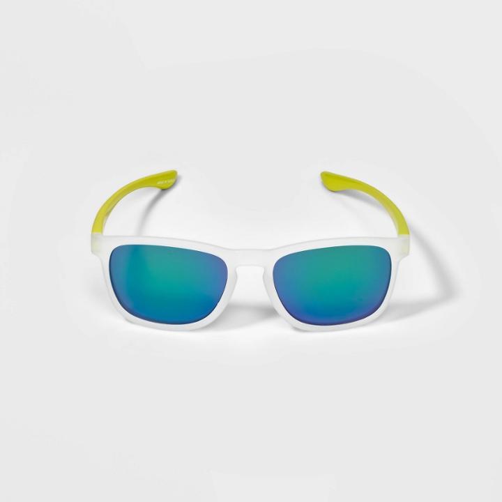 Kids' Frosted Frame Rectangle Sunglasses - Art Class Clear