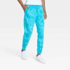 Men's French Terry Athletic Pants - All In Motion Aqua Blue
