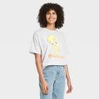 Looney Tunes Women's Tweety Short Sleeve Graphic T-shirt - Gray